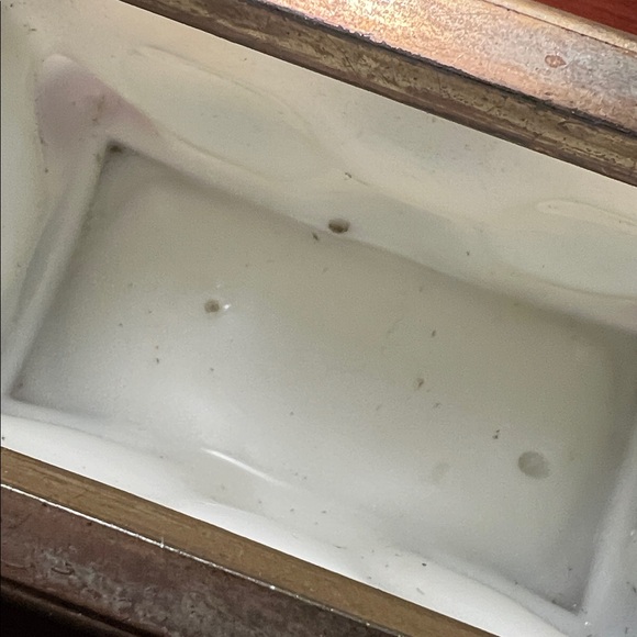 Antique Wavecrest CF Monroe Egg Crate Shape Ornate Handpainted Letter Holder Box - Picture 12 of 14